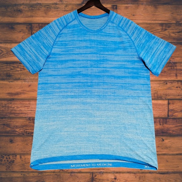 lululemon athletica Other - Lululemon Metal Vent Tech 2.0 Shirt Mens XL Static Storm Stripe Athletic Tee